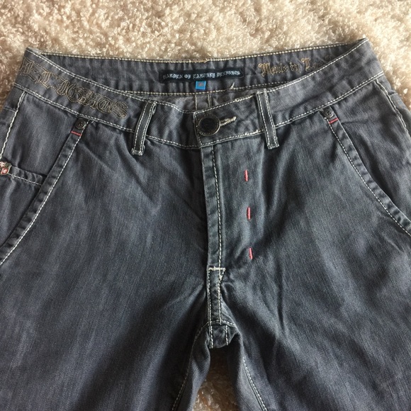 GARDEN OF EARTHLY DELIGHTS MEN’S GRAY JEANS W-30” - Picture 5 of 8